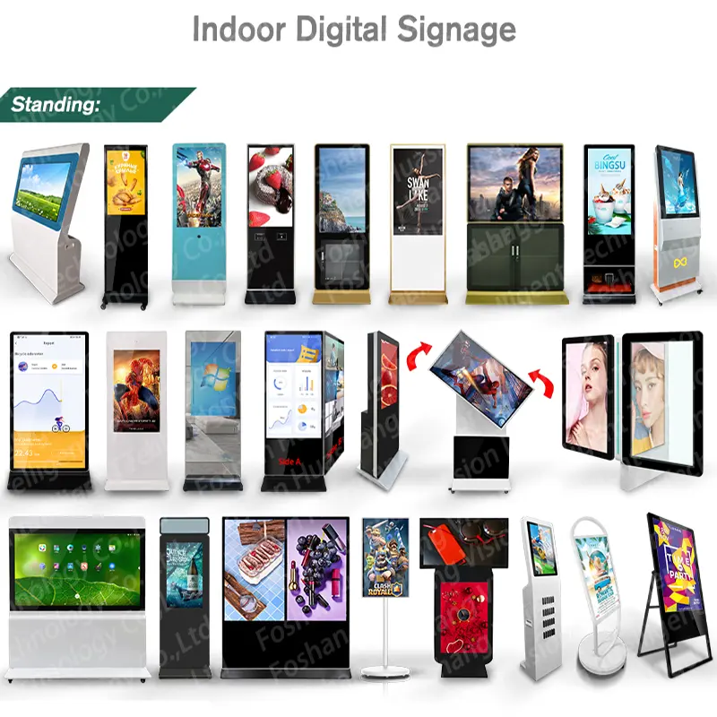 Layar sentuh cerdas LCD Digital Signage dan display iklan bermain peralatan gantung Digital Video Player