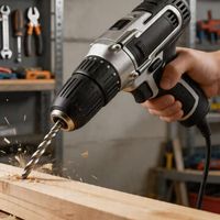 Perceuse électrique sans fil 21V à moteur sans balais haute efficacité, outil de perçage portatif robuste pour usage domestique et industriel OEM 3/4