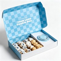 Boîte à pâtisserie en carton personnalisée avec logo imprimé, vente chaude, emballage pour fête, biscuits, aliments, boîte en papier
