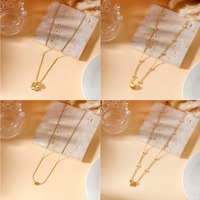 Collier pendentif cœur plaqué or 18 carats promotionnel, chaîne en acier inoxydable 316L étanche, bijoux délicats et élégants pour femmes