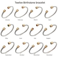 Neues Trendiges Edelstahl-Zirkon Büro/Karriere Feder Großer Kreis Offener Armreif Boho Armband-Set für Damen Schmuck