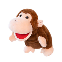 Jouets en peluche pour enfants en coton biologique et coton PP, singe en peluche, marionnette à main