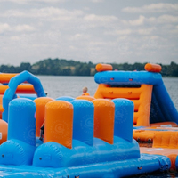 Île flottante gonflable personnalisée pour trampoline intérieur/extérieur, pour parc, aire de jeux aquatique haute capacité