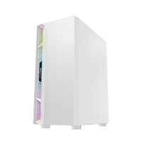 2024 Fábrica OEM Vidrio templado Oficina Computadora Estuches PC Estuches Escritorio Torres PC gabinete RGB tira de luz Atx PC CASE para Tablet