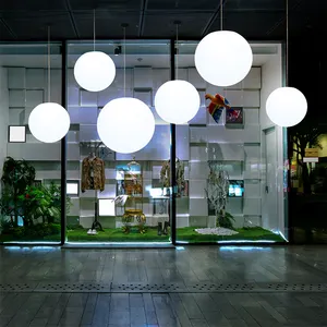 مصباح LED للمطبخ, مصباح LED عصري الكرة المجال قلادة ضوء متغير اللون البلاستيك مصباح مضيئة للمطبخ الطعام غرفة المعيشة فندق مطعم