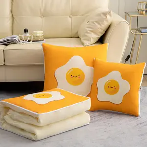 Дешевая оптовая продажа на заказ Складная мягкая подушка плюшевое одеяло подушка для автомобиля, офиса, дома