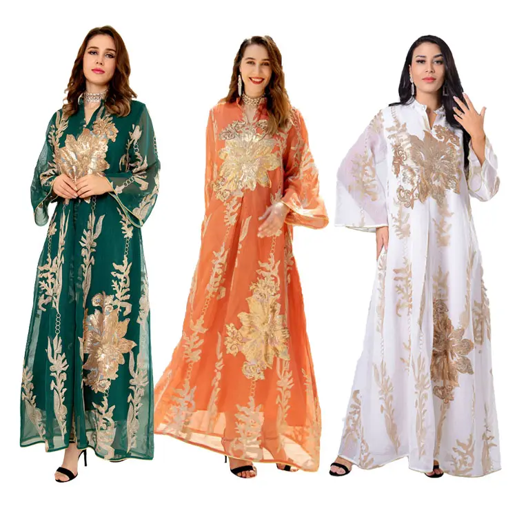 Abaya – robe de soirée moderne pour femmes, nouveau Design de vêtements islamiques, imprimé Floral, vêtements musulmans brodés, Abaya modeste, Sexy