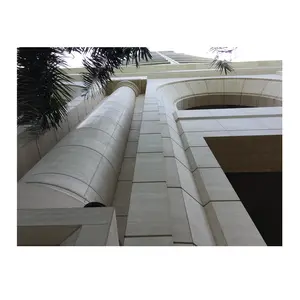 Exterior Arch Beige Travertine Marble Stone Tiles Exterior Decorative Wall Cladding Cut-to-size 3 Years Modern Hotel