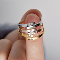 Drops hipping Fashion Verstellbare leere Edelstahl öffnung Schnitz ringe Spiral wickel ringe Graviertes Paar Benutzer definierter Namens ring