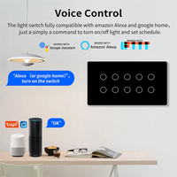 Interrupteur intelligent Wi-Fi LangYeao Tuya, 2/3/4/5/6/8/10 voies, compatible Alexa Google, commande vocale, contrôle à distance via application, programmation avec neutre