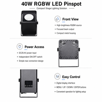 Bothlighting Nouveauté Projecteur LED Mini Par 40W RGBW sur batterie sans fil DMX pour DJ, événements, mariages, scène, bar