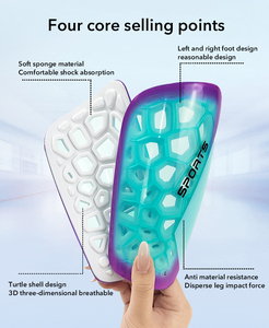 Tùy chỉnh bóng đá thiết bị bảo vệ tổ ong chân bảo vệ ống chân bảo vệ bóng đá miếng đệm ống chân cho trẻ em người lớn - Product Image 5