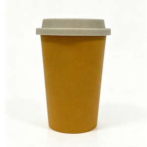 Wheat Straw Coffee Mug 350ml Portable Cup With Lid Multi Color Solid Travel Drink Cup - Product Image 4