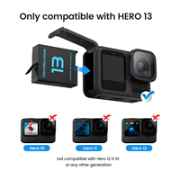 3 Paket Baterai Kamera Aksi dan Kotak Pengisi Daya untuk GoPro Hero 13 Black Daya Tahan Lama 1900mAh Enduro Tahan Dingin OEM