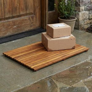 Alfombra de <span class=keywords><strong>ducha</strong></span> o para puerta Decor Spa, de madera de teca maciza con acabado aceitado, 31.5 por 19.5 pulgadas - Product Image 6