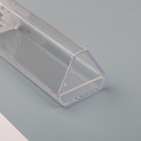 Vente en gros bon marché étui à stylo transparent en plastique boîte d'emballage de stylo triangle pour stylo à bille en cristal