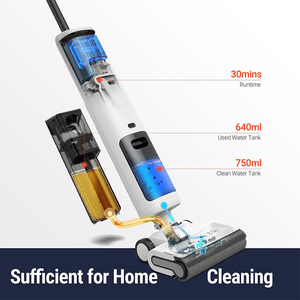 <span class=keywords><strong>Aspirateur</strong></span> <span class=keywords><strong>laveur</strong></span> <span class=keywords><strong>sans</strong></span> <span class=keywords><strong>fil</strong></span> 12,5 KPa, 180 degrés, anti-enroulement, double nettoyage, moteur <span class=keywords><strong>sans</strong></span> balais, filtre HEPA, pour sols humides et secs - Product Image 2
