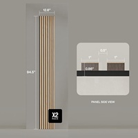 Panneaux de bois à lamelles acoustiques modernes insonorisés ignifuges NRC 80% Panneaux muraux en MDF pour la décoration intérieure Appartements Hôtels Studios de musique