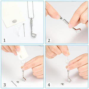 Collier pendentif de mode pour femme, bijoux fins en acier inoxydable, motif club de golf - Product Image 3