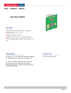 इनडोर कर्मियों के लिए इलेक्ट्रॉन घटक 77 घz माइक्रोवेव रडार मॉड्यूल डॉपलर रडार सेंसर - Product Image 2