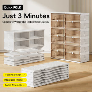 Jeko&Jeko 32 paires de rangements à chaussures <span class=keywords><strong>Adidas</strong></span> blancs, montage sans outil, pour la maison, le jardin, le garage, l'entrée - Product Image 2