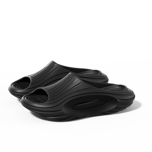 Nouvelles sandales d'été pour hommes, décontractées, à semelle épaisse en EVA, avec tige en PVC givré, bout fermé/ouvert, confortables - Product Image 3