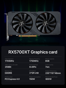 Nouvelle carte graphique de jeu <span class=keywords><strong>AMD</strong></span> Radeon <span class=keywords><strong>RX</strong></span> <span class=keywords><strong>5500</strong></span> XT 8 broches 128 bits GPU <span class=keywords><strong>RX</strong></span> 5700XT 8 Go GDDR6 8 + 6 broches 256 bits double ventilateur - Product Image 5