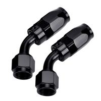 Kit de conduites de carburant tressées en nylon CPE 10FT AN6 0 DEGREE 45 DEGREE 90 DEGREE avec raccords 6AN - NOIR