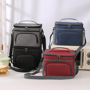 Bolsa térmica para el almuerzo, color azul marino, nevera portátil para viajes, picnic, impermeable, a prueba de fugas - Product Image 3