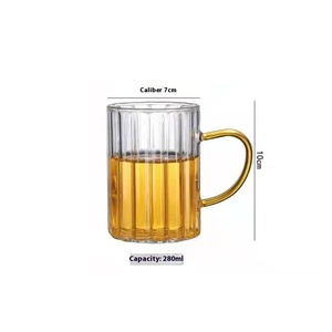 Ensemble de pichets modernes en verre borosilicaté à rayures verticales émeraude Bouilloire pour boissons froides Pichet à thé Bouilloires - Product Image 6