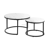 Table basse contemporaine ronde en bois de chêne avec structure en métal doré, design moderne pour la décoration de la maison, pour le salon ou le bar