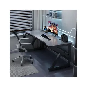 LED RGB Z shaped computer pc gaming desk gaming table for internet cafe computer desks