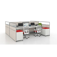 Bureau de travail de qualité supérieure avec cabine modulaire et mobilier moderne pour bureau pour 2 personnes