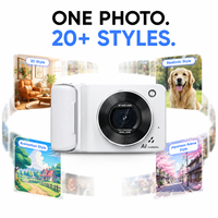 Appareil photo numérique 16X Zoom, appareil photo sans miroir FCC, 64MP, autofocus, écran CMOS, pour la photographie de voyage, les événements familiaux et les débutants
