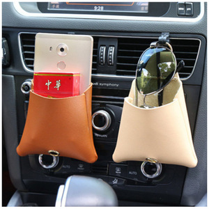 PU leather car storage bag, car storage bag, phone charging bag, seat <b>gap</b> storage bag (customizable). - Product Image 3