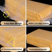 Sacs d'emballage sous vide personnalisés en usine, MOQ faible, sacs d'emballage de riz thermoscellables transparents en PA/PE, sacs sous vide pour riz, farine, céréales