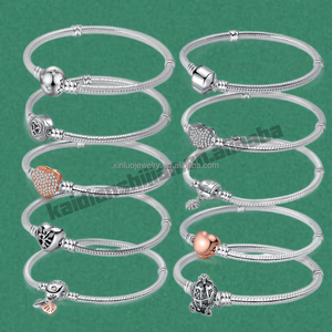 Pulsera de Plata de Ley 925 Original de Lujo con Incrustaciones de Circonita para Damas y Niños, Regalo para Fiestas - Product Image 2