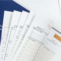 2024-2025 cahier à spirale A5 personnalisé Journal planificateur mensuel couverture rigide avec fil à coudre reliure papier couverture