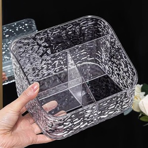 Cosmetic Storage Box Water Ripple Acrylic <b>Large</b> Capacity <b>Desk</b> Organizer For Skincare Makeup Products - Product Image 4