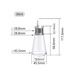Bán buôn rõ ràng rỗng <span class=keywords><strong>30</strong></span> <span class=keywords><strong>ml</strong></span> <span class=keywords><strong>30</strong></span> <span class=keywords><strong>ml</strong></span> 1oz hình nón thủy tinh nhỏ giọt chai cho Huyết thanh tinh dầu - Product Image 6