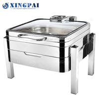XINGPAI – Fournisseur direct d'usine – Réchaud électrique en acier inoxydable 6L avec couvercle en verre – Ensemble de réchauds pour buffet en promotion