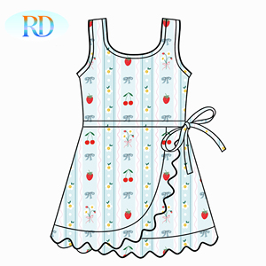 Vestido Deportivo sin Mangas Estampado para Niñas Pequeñas, Protección Solar UPF50+, Falda <span class=keywords><strong>de</strong></span> Golf Infantil, Estilo Traje <span class=keywords><strong>de</strong></span> Baño, Vestido Informal <span class=keywords><strong>de</strong></span> Verano - Product Image 4