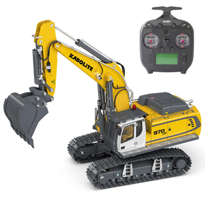 Escavatore Idraulico <span class=keywords><strong>RC</strong></span> KABOLITE K962-100S 1/18 4 in 1 in Metallo con Scavatore/Ripper/Pinza per Legname/Martello Modello di Camion da Cantiere - Product Image 3