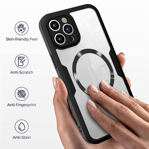 360 magnetica con copertura totale posteriore posteriore trasparente per <span class=keywords><strong>iPhone</strong></span> 17 Air 17 16 15 <span class=keywords><strong>11</strong></span> 12 13 14 <span class=keywords><strong>Pro</strong></span> <span class=keywords><strong>Pro</strong></span> Plus TPU + PC <span class=keywords><strong>Cover</strong></span> antiurto - Product Image 4