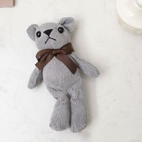 Porte-clés ours en peluche Kawaii 15 cm, mini animaux en peluche pour la Saint-Valentin, porte-clés ours en peluche, porte-clés en peluche, pendentif, breloques pour sac