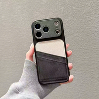 Dompet Kartu Kulit PU Berlapis Elektroplating Grosir dengan Slot Kartu untuk iPhone 17 16 Pro Max untuk Samsung 26 Plus