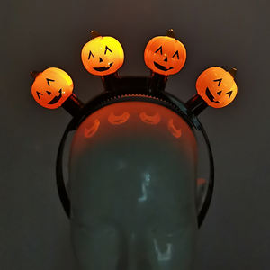 Halloween Knipperende Hoofdband Op Maat Gemaakte Pompoen Hoofdband Klassieke Led-Up Prop Voor Feesthoofddecoraties - Product Image 1