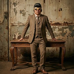 <span class=keywords><strong>Masque</strong></span> d'horreur réaliste en <span class=keywords><strong>latex</strong></span> pour <span class=keywords><strong>homme</strong></span> avec pompadour noir et lunettes – Accessoire de costume pour adulte, Pâques, Halloween, cosplay, motard, fête - Product Image 6