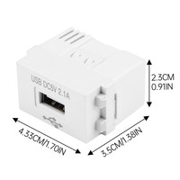 Module d'alimentation USB de type 128, prise domestique 220V, module de charge de téléphone portable 5V2.1A, adaptateur de commutateur