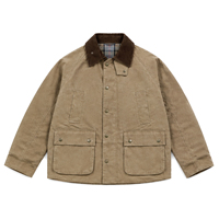 Veste de travail en toile cirée pour homme avec col en similicuir, style vintage délavé, fermeture éclair intégrale, vêtement d'extérieur décontracté, logo personnalisé